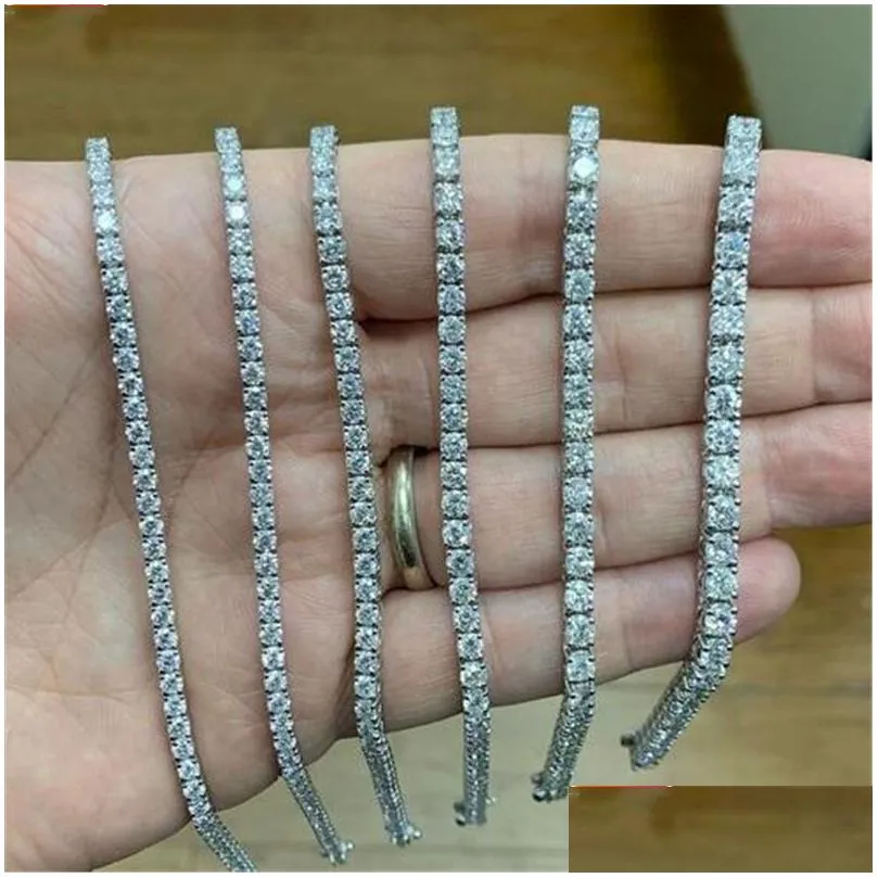 Tennis fait à la main le bracelet tibétan SIRITAN 4 mm 17 mm 19cm 19cm pour femmes bijoux de mariage de mariage en gros de la fête de fête