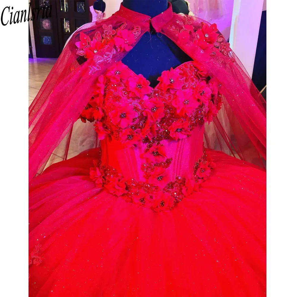 Quinceanera Kleider für 15 Party Mode Spitzen Applique Aschenputtel Geburtstagskleid heißes Schatz Ballkleid