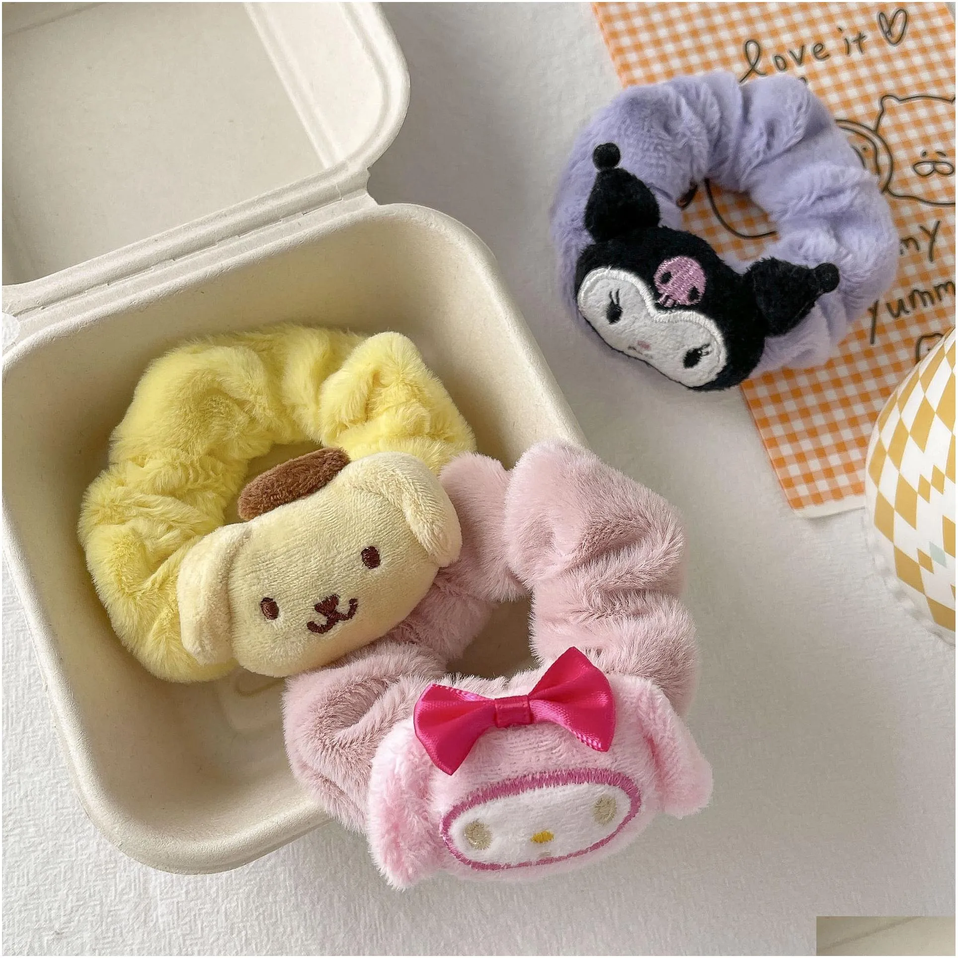 Haarzubehör 5 Farben Mode Kuromi Cinnamoroll Charms Haarband Girls Elastic Band Drop Lieferung Baby Kinder Mutterschaft DHFJO