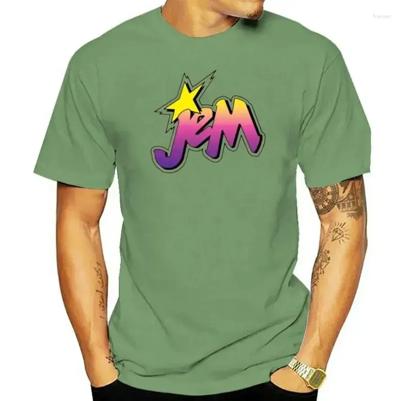 Ternos masculinos No.2 A1208 Jem e The Holograms Retro Vintage Cartoon Logot Tir camiseta de impressão personalizada