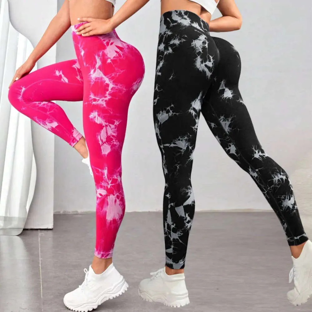 Lu allineare pantalone limone senza cucitura pantaloni da yoga sport tie-dye alta vita ad alta cintura pantaloni stretti di allenamento galline guscio per donne wo lady woman girls