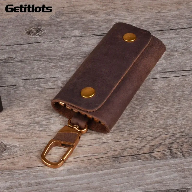 Portefeuilles 2021 Fabriquées à la main en cuir authentique portefeuille portefeuille porte-clés de travoux de trousse de porte-monnai