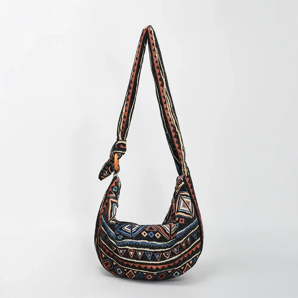 Bolsas vintage textil hippie macio hobo slouchy lateral saco de tecido retrô retrô aztec ibiza cigana boêmia boho streetwear saco de ombro