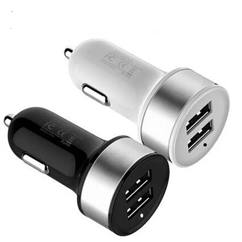 2024 Mini Metal Car Charger with Dual USB Ports and Quick Charge 30 Technology for Fast Charging Xiaomi Mi 10 Pro