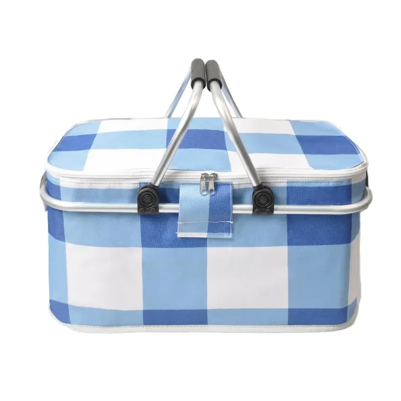 Sacs Panier de pique-nique pliable refroidisseur avec couvercle Boîte de rangement de repas à la fuite de fuite pour le camping pour le camping