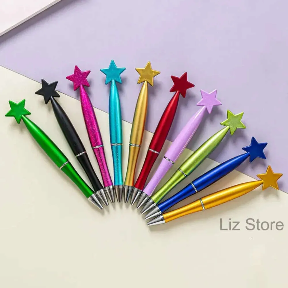 Yıldız şeklindeki tükenmiş toptan kalem öğrenci yazma Beyaz Ofis Okulu Malzemeleri Festival Hediye Pens Özelleştirilebilir Th1095 s