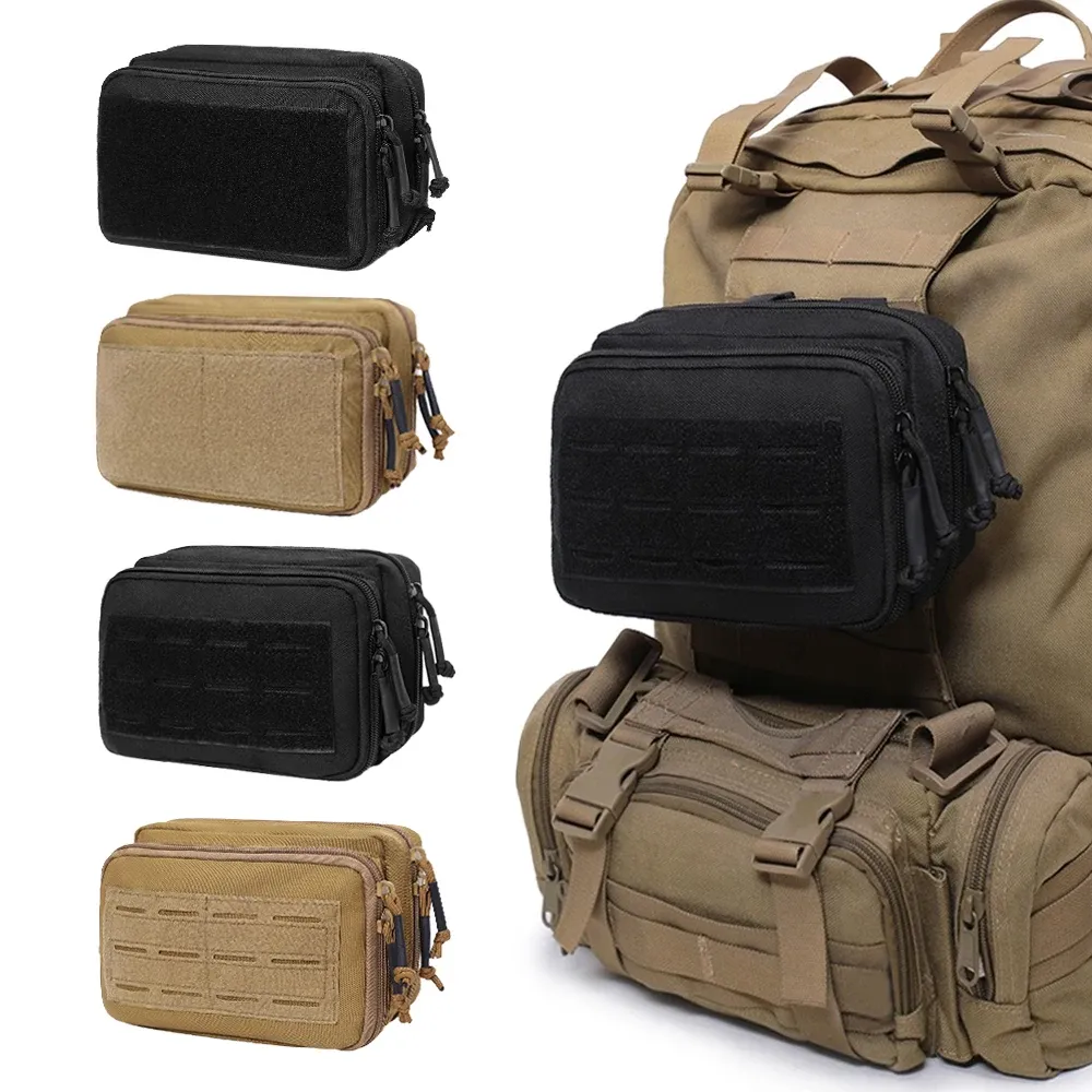 Packs 1000d Tactical Molle Pouch Doublelayer Utility Edc Storage Bag Pack Combat Hunting Utility Gear Bag Hunting Tool Waist Pack