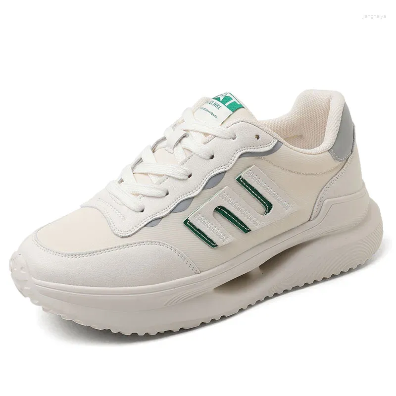 Scarpe casual sneakers piattaforma verde nero femminile 2024 sport primaverile tennis piatto vulcanizzare il cestino in gomma coreano coreano