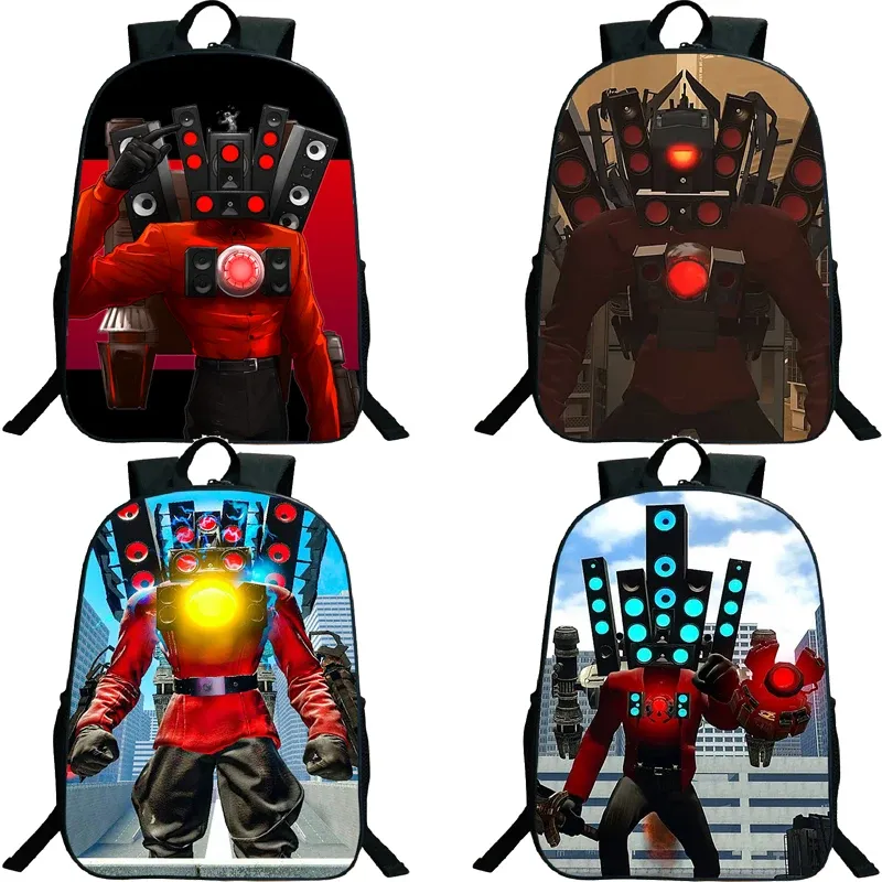 Mochilas Skibidi Backpack Backpack Cartoon Children Bookbag Titãs Speakerman School Bag adolescente Bag de viagem à prova d'água Rucksack