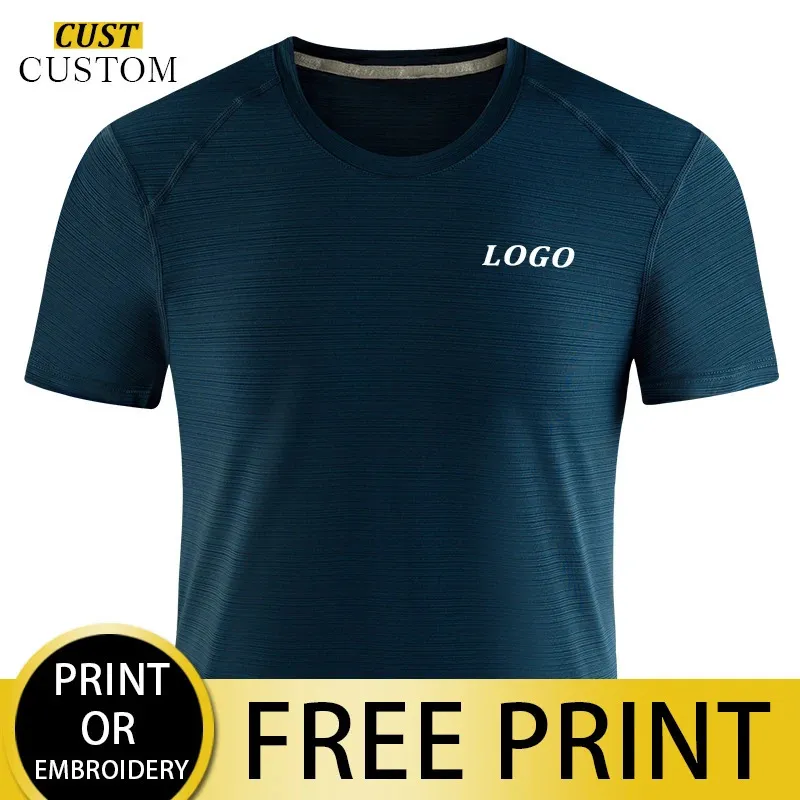 Mens coulant Tshirt Quickdrying Compression Sports Gym Shirt Printed Printed Plectory 240412