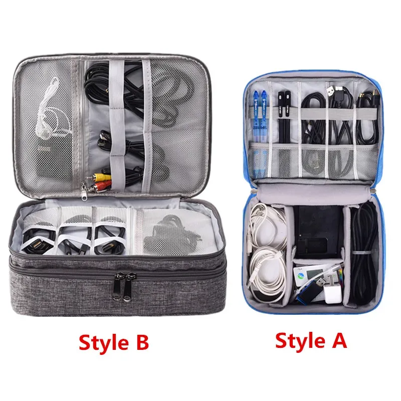 Accessories Travel Accessory Digital Bag Power Bank USB Charger Cable Earphone Storage Pouch Large Shockproof Electronic Organizer Package