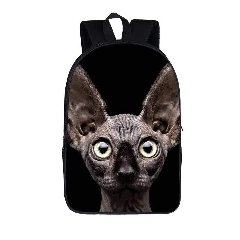 Torby Śliczne Sphynx Cat Wzór swobodny plecak Kobiety mężczyźni Travel Rucksack Student School Torby