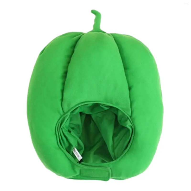 Forniture per feste cappello di peluche Halloween Cap Halloween Caldo accogliente Green Pepper Design inverno Holiday Holiday