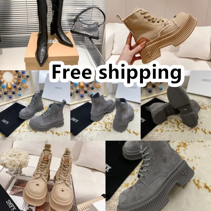 Designerstiefel beliebte trendige trendige Frauen Kurzstiefel Knospenstiefel Luxus Soles Frauenparty dicke Absatzgröße 35-40 Chunky SMFK GAI