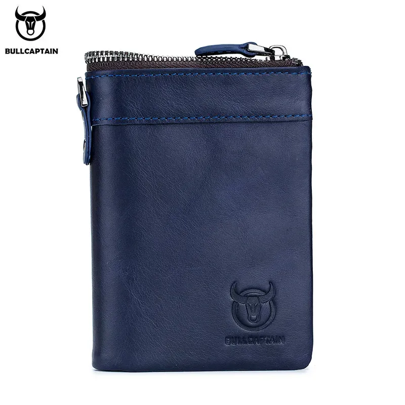 Compteur des documents Bullcapain portefeuille en cuir vintage Carte de portefeuille de porte-monnaie pour hommes Cartera Hombre Men's Mandsbag RFID