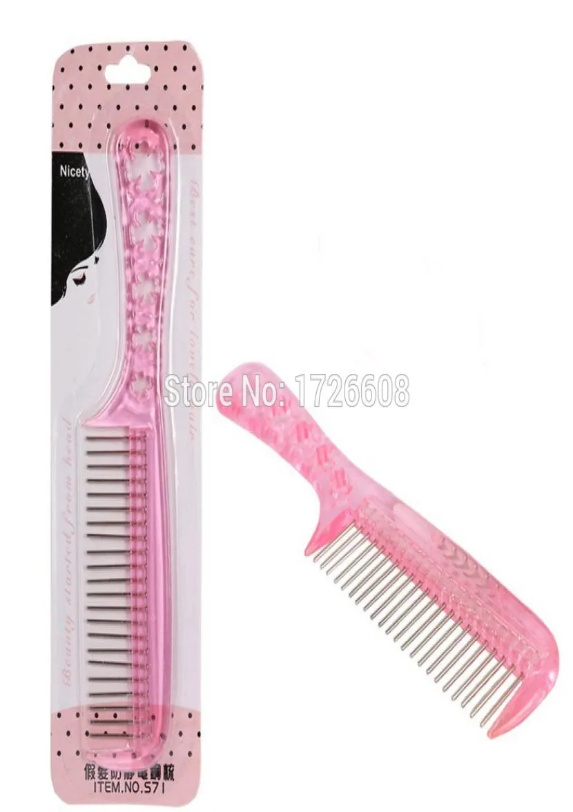 Ny ankomst Billig antistatisk peruk Hårverktyg Styling Senior Small Steel Comb Tooth Diy Salon Folding Hair Brush Hairdressing2616280