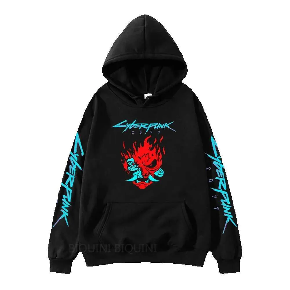 Felpe Con Cappucci Da Uomo Felpati Anime Cyberpunk Edgerunners Con - Main Image