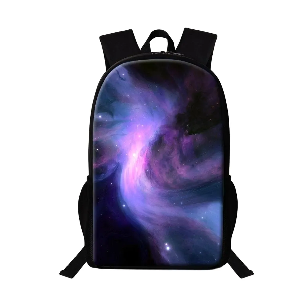 Tassen Universe Purple Space Galaxy Star Printing School Tas voor tienerheren vrouwen