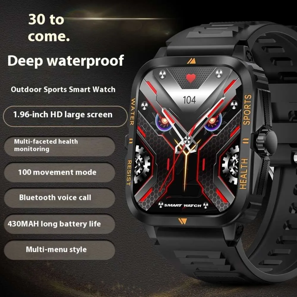 Hot selling H02 smartwatch for outdoor sports, 30 meter waterproof swimming call, KT71 smartwatch