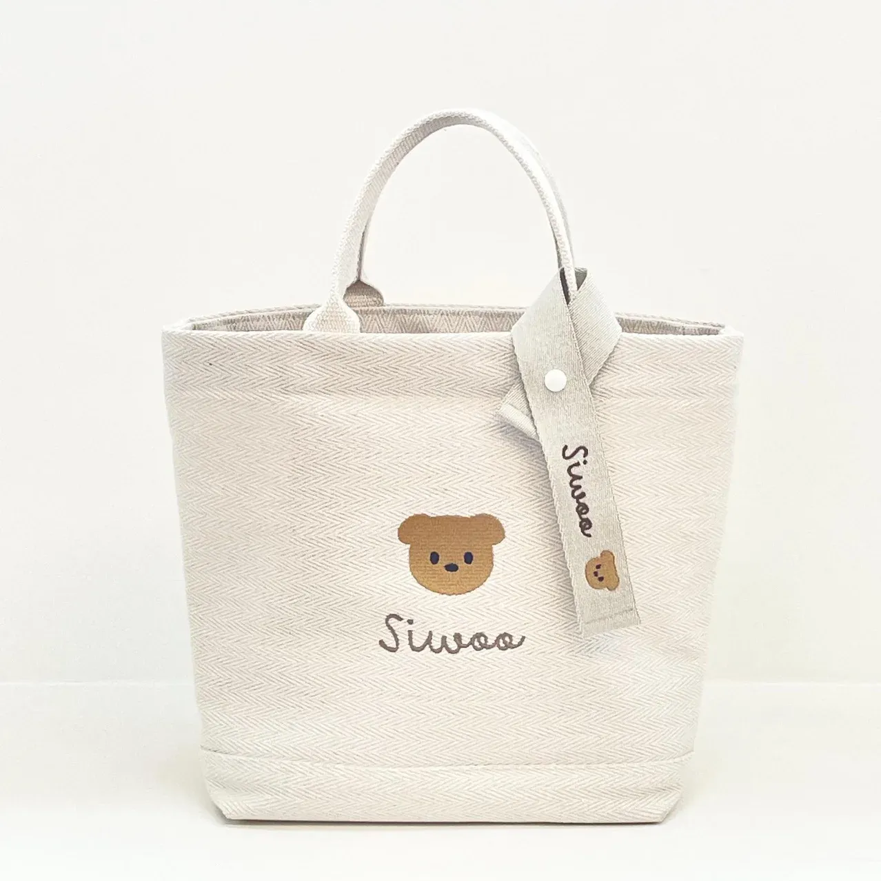 Bags INS Cartoon Bear Mom Bag for Baby Diaper Outdoor Canvas Bag Nappy Maternity Packs Toiletry Labour Luggage Bag Mom Travel Tote