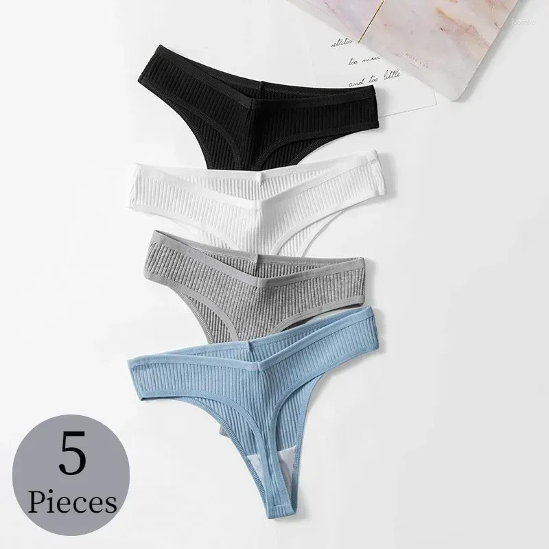 Damen-Baumwoll-Tanga-Unterwsche 5 Pack-sexy Dessous-G-Stringe, bequeme T-Backs fr Frauen Damen-Baumwoll-Tanga-Unterwsche 5 Pack-sexy Dessous-G-Stringe, bequeme T-Backs fr Frauen