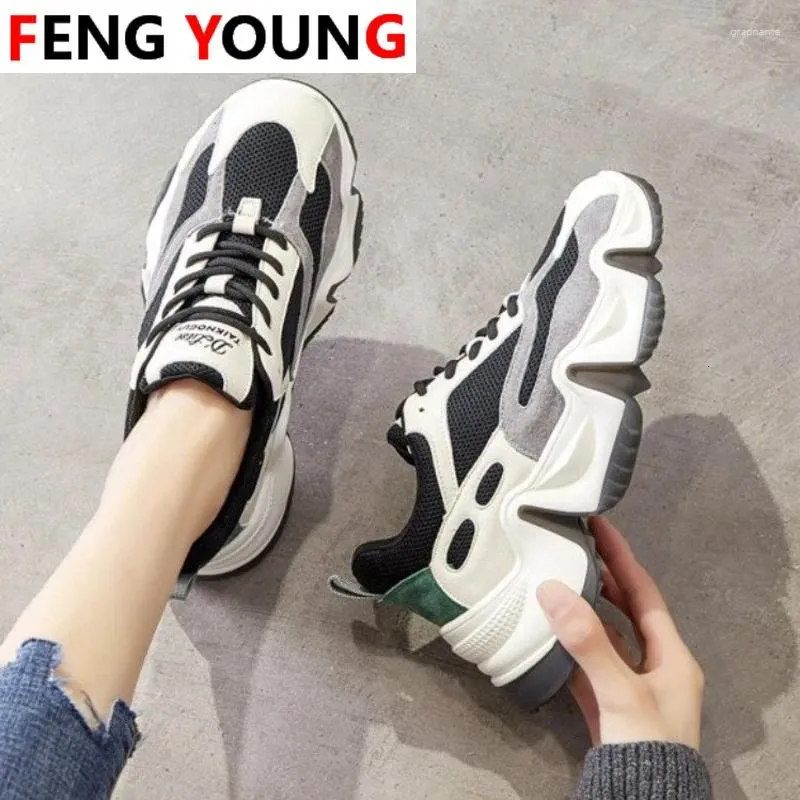 Fitness Shoes Sneakers 2024 Winter Femmes plate-forme décontractée Mesh Walking Feme Feme Fashion Vulcanie femme Brand