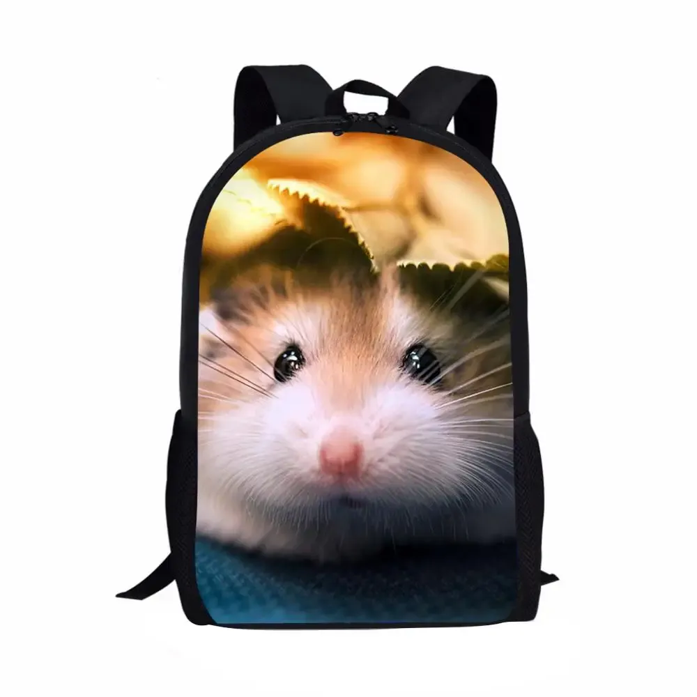 Bolsas fofas hamster impressão infantil bolsa escolar bolsa de estudante bolsa infantil mochila ombro menino menina diária mochila casual mochila mochilas