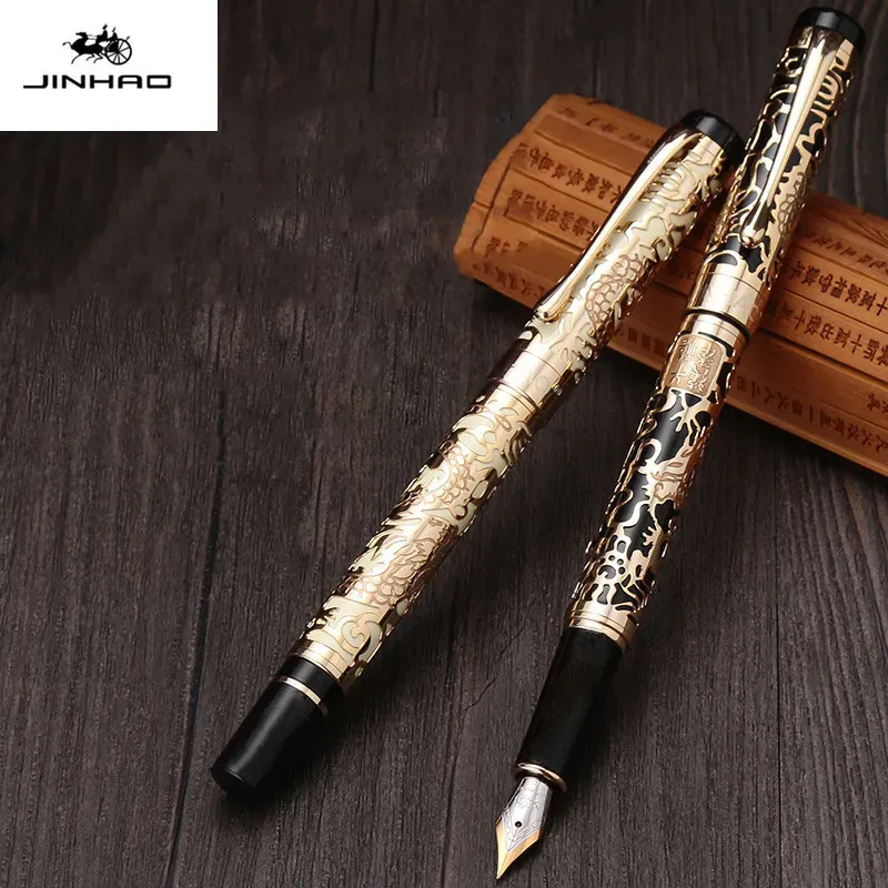 Penne Luxury Eastern Dragon Jinhao 5000 Black Color Business Office Penna Nuova scuola materna