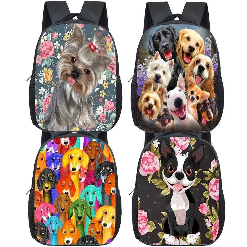 Рюкзаки Красивые рюкзаки для собак Husky Matdler Boston Terrier School Bags Bulldog Coundergarten Bags Schoolbagebagember German Shepherd Kids Bookbag