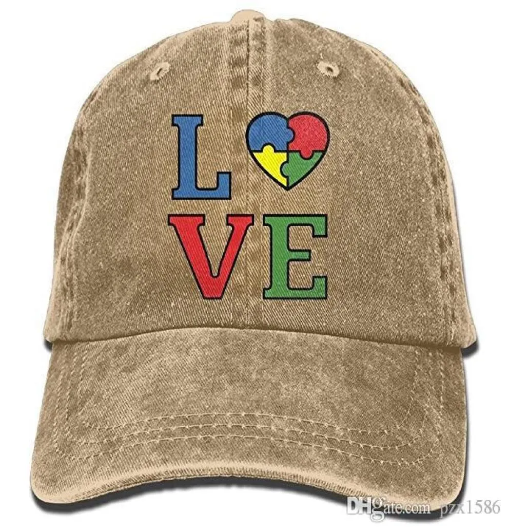 PZX Baseball Cap per uomini Donne Autismo Love Puzzle Mens Cotton Regolable Jeans Cap Hat Multicolor Opzionale1821076