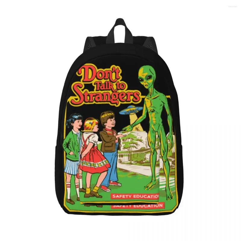 Ryggsäck Supernatural Satan Summon Demons With Pocket High School Work Storm Area 51 Alien UFO Daypack för män Kvinnliga bärbara väskor