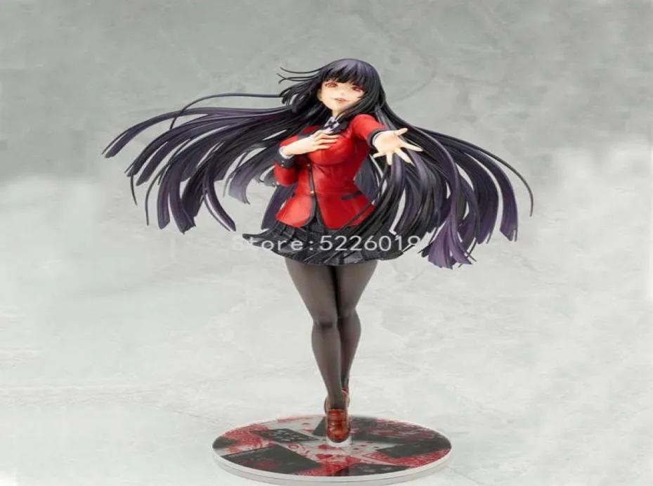 22cm Kakegurui Anime Figur Jabami Yumeko Action Figur Kakegurui Uniform Ver Jabami Yumeko Figurine Collection Model Doll Gift H6279138