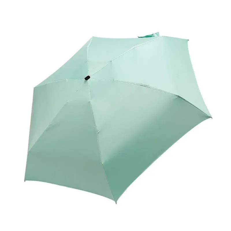 Kobiety luksusowe lekkie parasol czarna powłoka parasol 5 -krotnie słońce deszczowy parasol unisex podróż do kieszonka mini parasol