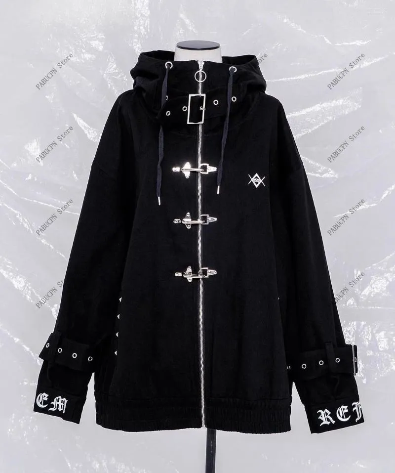 Black Hoodie Womens Japanese Gothic Sweatshirt