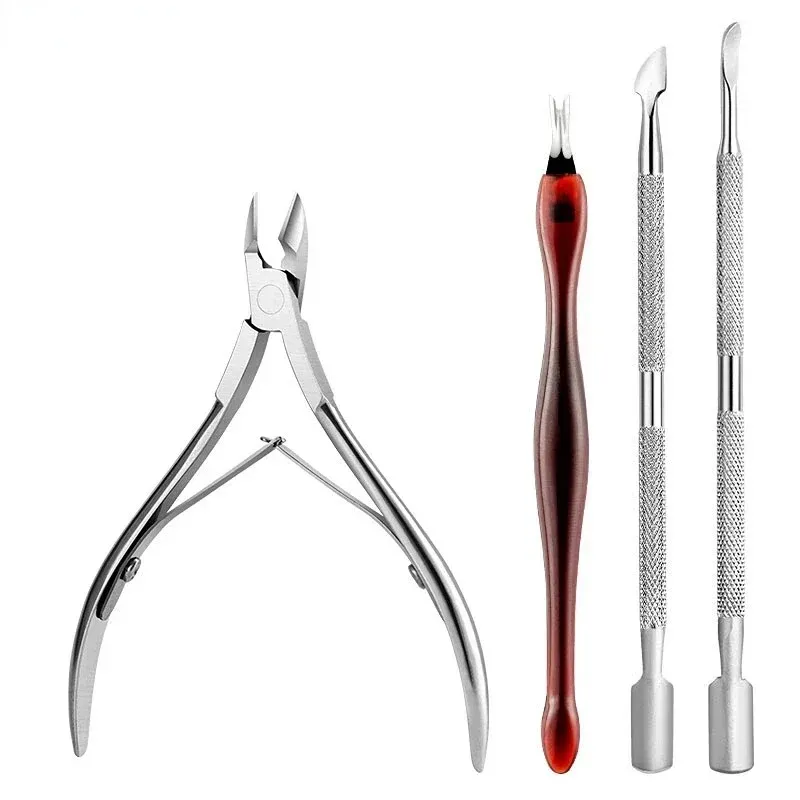 Nail Art Tools Set Scissors Plier Peeling Pusher Dead Skin Remover Cuticle Pusher Nipper Remover Clipper Cutter Pedicure Tools