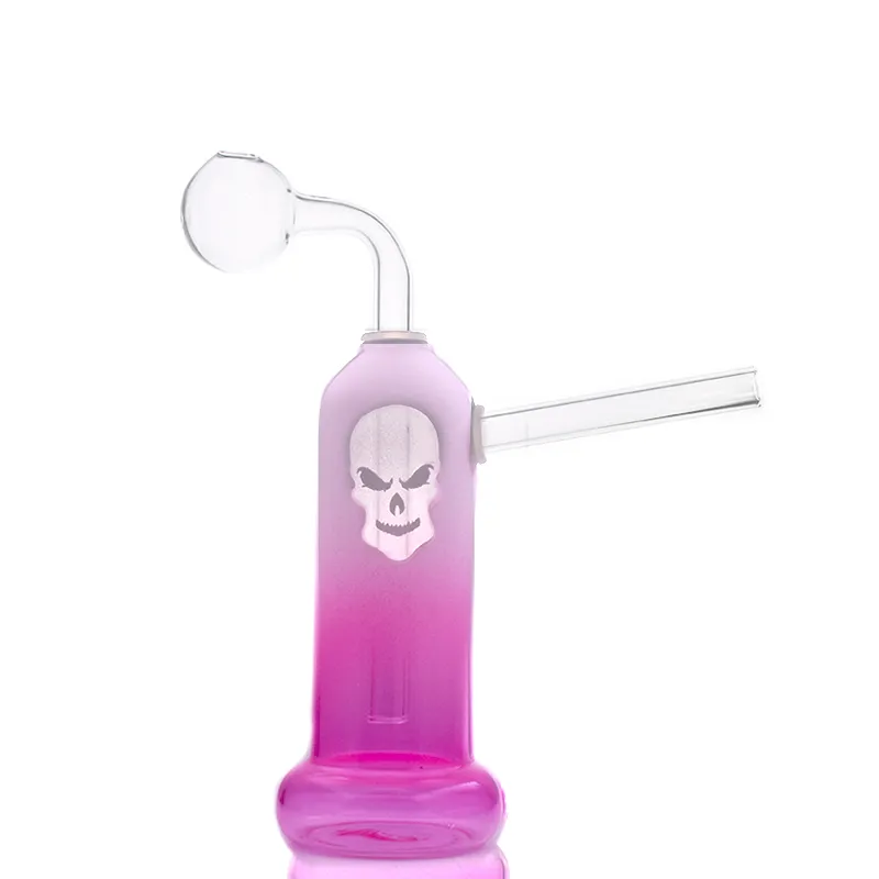 1pcs novo queimador de vidro de vidro Bongo Bong portátil Fumabilabilizável Tubos de água Mini Bubs Bording Catcher Bong com tubos de queimador de óleo