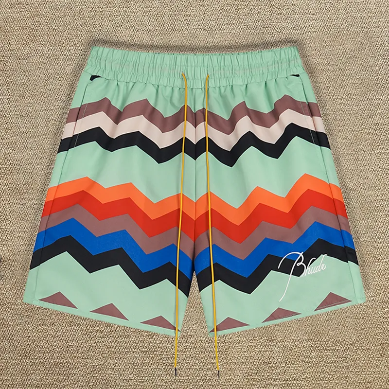 Gestreepte kleuren shorts mannen vrouwen beste kwaliteit drawstring shorts