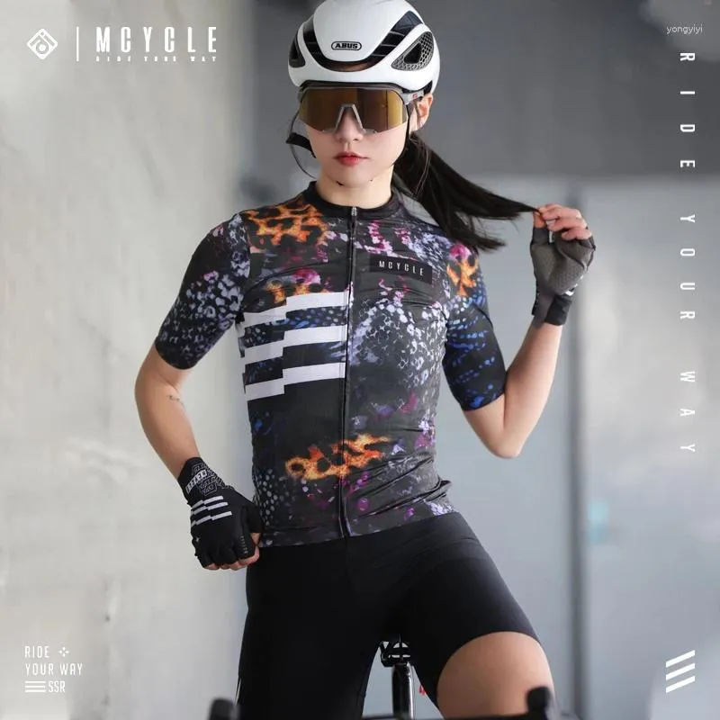 Vestes de course Mcycle Arrivée anti-UV Humiturewicking Race Coute Couper à manches Femmes Cycling Jersey pour le vélo de route