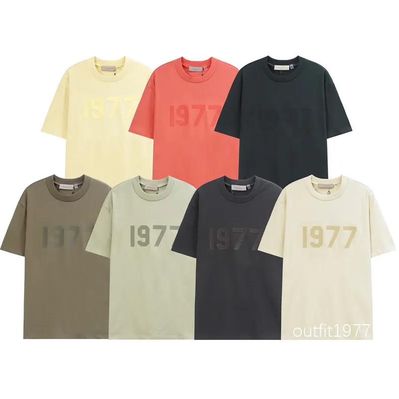 essentialsweatshirts mens designer t shirt fog shirt Summer clothing outfit1977 T Shirt 1977 designer tshirts 100% cotton 230g