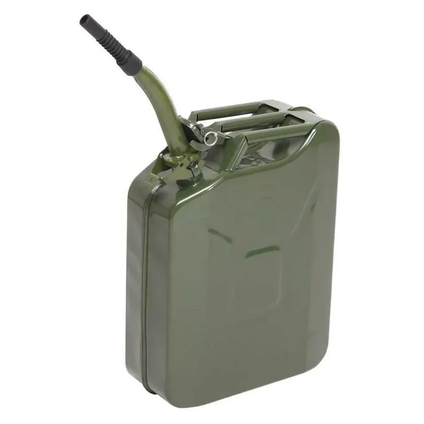 Sundries Jerry Can 5 Gal 20L Steel Gasoline Gas Fuel Tank Militär Emergency Portable Ny 263o