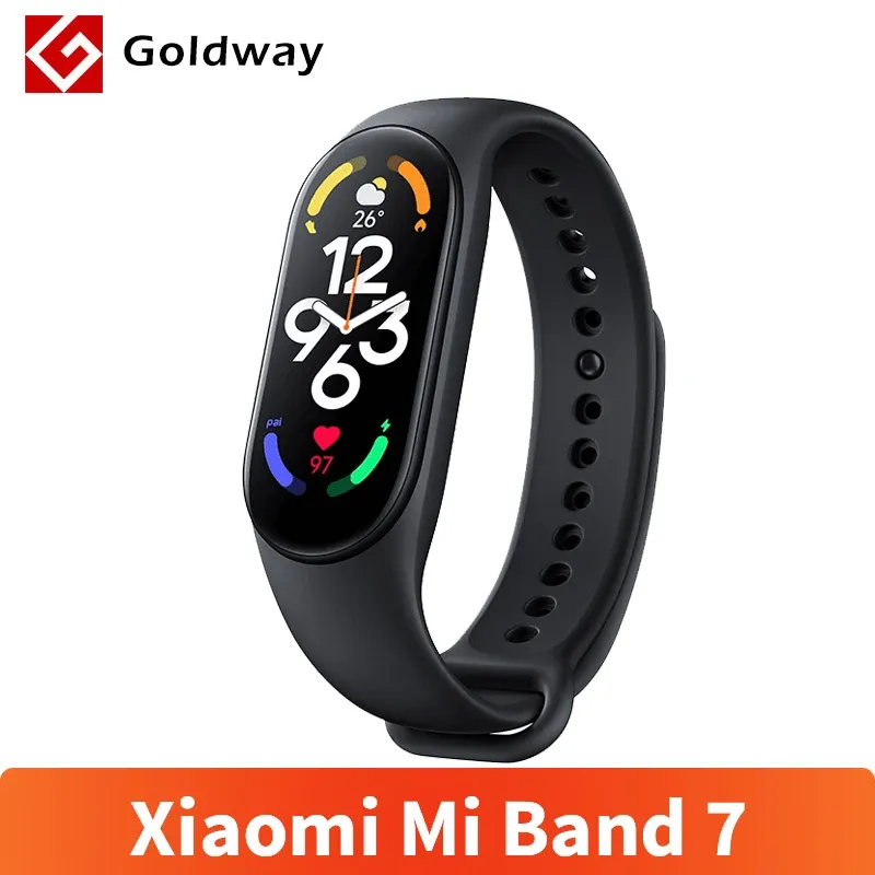 Wristbands Xiaomi Mi Band 7 Smart Bracelet 1.62" AMOLED Display Blood Oxygen Fitness Traker Heart Rate Bluetooth 5 ATM Waterproof Miband 7