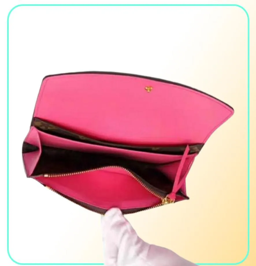 Portador europeu de moda americana Mulher039s titular de cartão de crédito Emile carteira hig hig portátil white rosa embreagem com 1823176