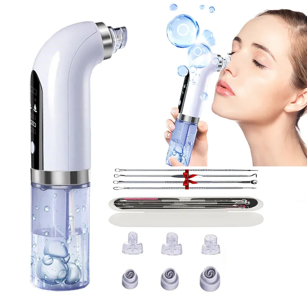 Scrubbers Elektrische kleine bubbel Blackhead Remover Oplaadbare watercyclus Porie Acne Puistje Verwijderingen Naalden Vacuümzuig gezichtsschoonder