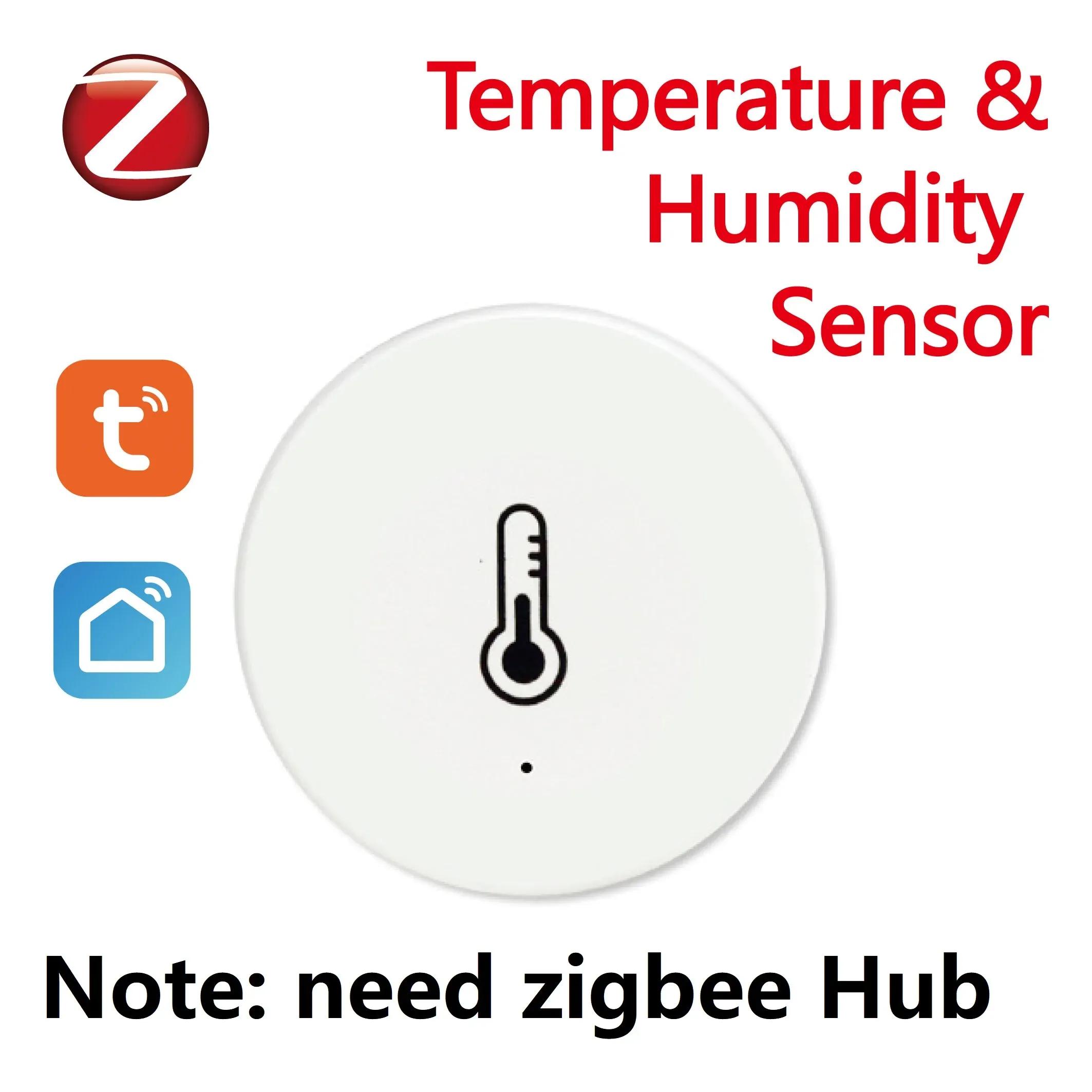 Kontroll Tuya Zigbee Temperatur och fuktighet Sensor Arbetet med Alexa Google Home Smart Home Smart Life/Tuya Smart App Control