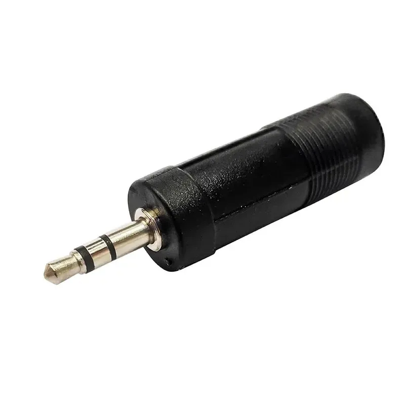 Black Mono Jack Adapter 3,5 mm (1/8 cala) mężczyzna do 6,35 mm (1/4 cala) Adapter konwertera audio