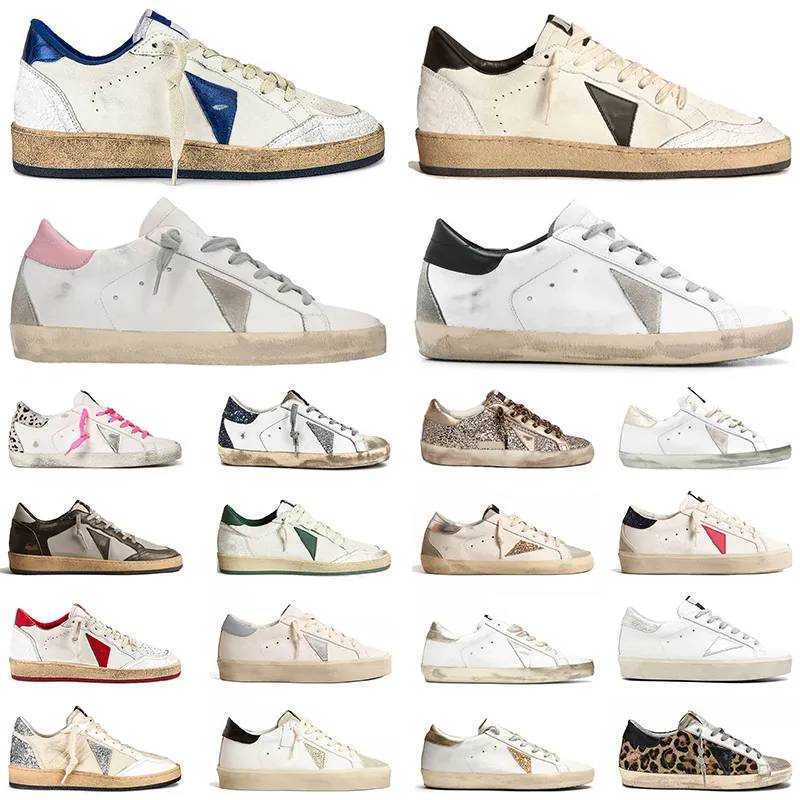 Nieuwe aankomst sneakers hakken schoenen vrouw designer schoenen og zwart wit italy vuile oude vintage ball-star dames heren schoenen superster trainers sneakers loafers