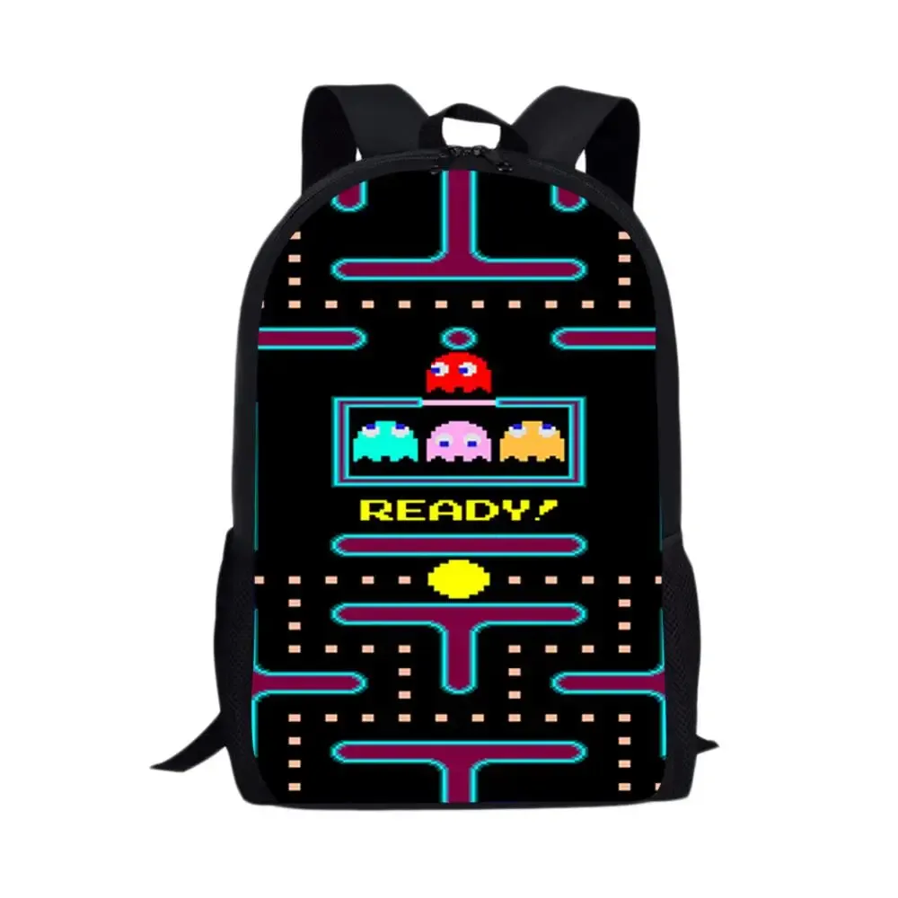 Bags -Spiel Retro Gaming School Rucksack 16inch Buchtasche Daypack für Mädchen Teenager Jungen gedruckte Schulback School Supplies Rucksack