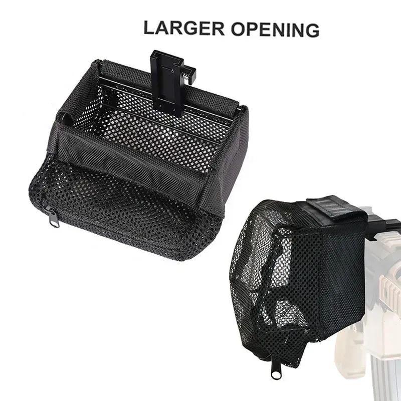 Förpackar Taktiska skalåterställningsväskor Snabbfrisläppande Shell Catcher med avtagbar värmebeständig förtjockad mässing Catcher Nylon Mesh Bag