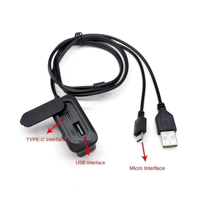 Sac à dos externe de charge USB Port adaptateur de chargement de chargement de chargement USB Accessoires de charge de type C
