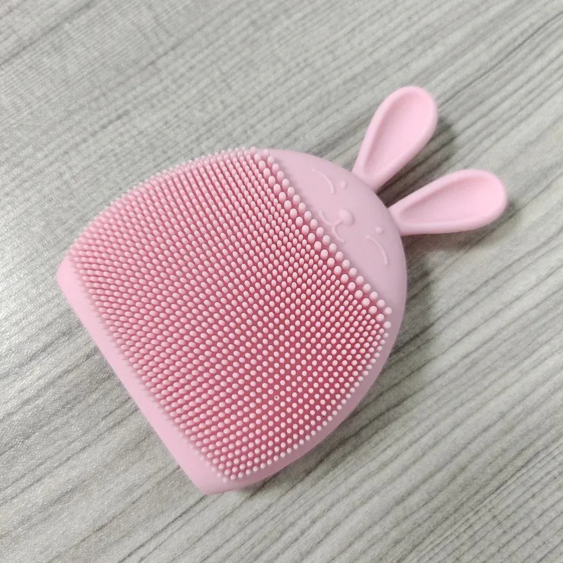 2024 Rabbit Shape Silicone Face Cleansing Brush Face Tashing Product Por Cleaner Exfoliator Face Scrub Brush Hud Carepore Cleaner Exfoliator Brush